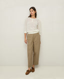 YERSE Straight Poplin Παντελόνι Χακί