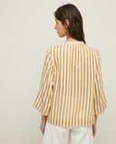 YERSE Striped Mao-neck Πουκάμισο