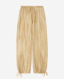YERSE - Ecru Pleated Wide Leg Pants