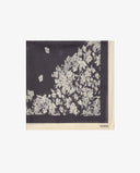 YERSE Floral Blue Silk Scarf