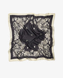 YERSE Floral Blue Silk Scarf