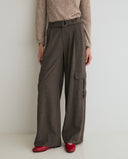 YERSE 45855 Wide Leg Cargo Παντελόνι