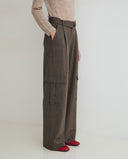 YERSE 45855 Wide Leg Cargo Παντελόνι