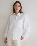 YERSE 45878 White Oversized Πουκάμισο