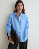 YERSE 45878 Blue Oversized Πουκάμισο