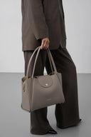 LANCASTER Ida Double Galet Large Tote Δερμάτινη Τσάντα