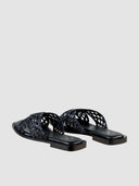 KMB A7402 Braided Black Sandals