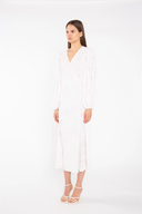 GLAMOROUS Watercolour Wrap Midi Pink Dress