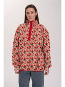 24COLOURS Geometric Fleece Πουλόβερ