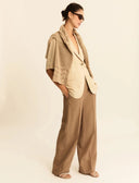 EMME BY MARELLA Angolo Camel Ριγέ Παντελόνι
