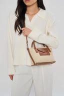 LANCASTER Canvas Kba Cognac Mini Tote Τσάντα