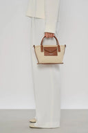 LANCASTER Canvas Kba Cognac Mini Tote Τσάντα