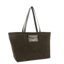 LANCASTER Suédine KBA Large Tote Bag Kaki