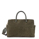 LANCASTER Suéde Cube Tote Χακί Τσάντα