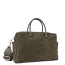 LANCASTER Suéde Cube Tote Χακί Τσάντα