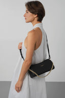 LANCASTER Milano Ana Crossbody Δερμάτινη Τσάντα Μαύρη