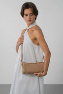 LANCASTER Milano Ana Crossbody Δερμάτινη Τσάντα Μπεζ