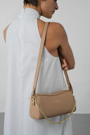 LANCASTER Milano Ana Crossbody Δερμάτινη Τσάντα Μπεζ