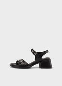 VAGABOND Ines Black Sandals with Buckle