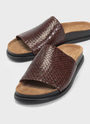 VAGABOND Effie Brown Braided Leather Sandals