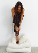 VAGABOND Effie Brown Braided Leather Sandals