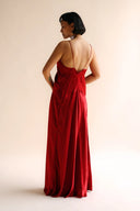 FARA BOUTIQUE Zoe Ruby Σατέν Φόρεμα