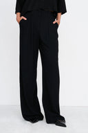 24COLOURS Linen Trousers Black