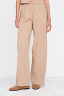 24COLOURS Striped Beige Pants