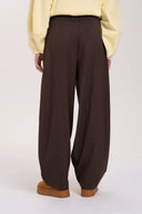 24COLOURS Wide Leg Καφέ Παντελόνι