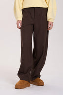 24COLOURS Wide Leg Καφέ Παντελόνι