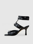 CARRANO 778006 Black Sandals with Studs