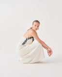 BEATRICE Μακρύ Εκρού Φόρεμα Με Δαντέλα