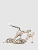 CARRANO 804006 Sandals with Rhinestones & Wavy Strap