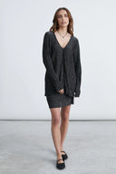24COLOURS Metallic Shirt Black