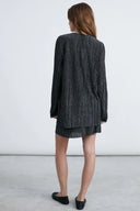 24COLOURS Metallic Shirt Black