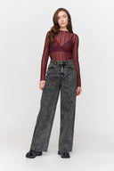 24COLOURS Wide Leg Jeans Black