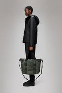 RAINS Puffer Mix Tote Bag Mini Swamp
