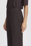 ICHI Ihmajana Metallic Lurex Pants Black