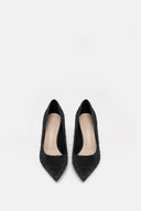 TWENTY FOURHAITCH Byron Black Peep Toe Pumps