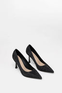 TWENTY FOURHAITCH Byron Γόβες Με Πέτρες Μαύρες