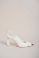 CARRANO Yve Leather White Pumps