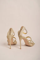 CARRANO Rhinestone Gold High Heel Sandals