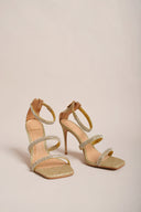 CARRANO Rhinestone Gold High Heel Sandals