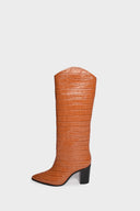 SCHUTZ Maryana Crocus Brown Heeled Boots