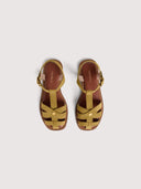 COCCINELLE Monogram Slice Cowhide Sandals White