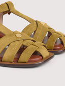 COCCINELLE Monogram Slice Cowhide Sandals White