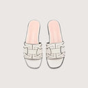 COCCINELLE Monogram Slice Cowhide Σανδάλια Λευκά