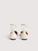 COCCINELLE Monogram Slice Cowhide Sandals White
