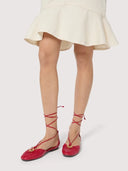 COCCINELLE Monogram Slice Cowhide Sandals White