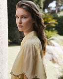YERSE Vanilla Embroidered Shirt